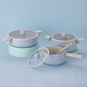 네오플램 소이 인덕션 냄비 3종세트(18편수+20양수+24전골)